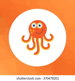 Cute octopus icon
