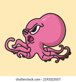 Cute Octopus Illustration Artwork Vector Isolated
