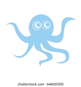 cute octopus isolated icon