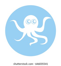 cute octopus isolated icon