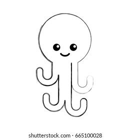 cute octopus isolated icon