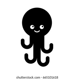 cute octopus isolated icon