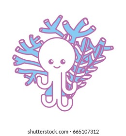 cute octopus isolated icon