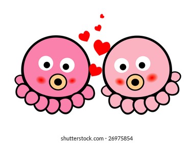 Cute Octopus Love
