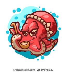 Cute Octopus Mascot Vector Illustration Great for your brand business