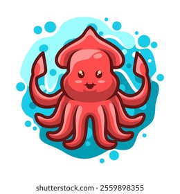 Cute Octopus Mascot Vector Illustration Great for your brand business