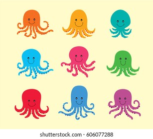 cute octopus vector