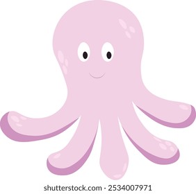 Cute  octopus vector illustration. children's illustration