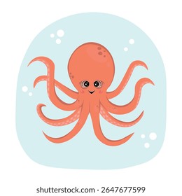 polvo bonito, vetor Ilustração para impressão, fundos, capas e embalagem. A imagem pode ser usada para cartões comemorativos, cartazes, adesivos e têxteis. Isolado no fundo branco.