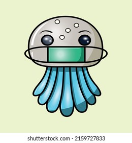 a cute octopus is wearing a mask
