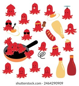 Cute octopus wieners to put in lunch boxes in Japan,