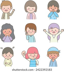cute office business diversity characters woman and man pastel minimal style