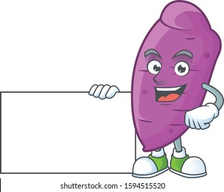 cute okinawa yaw cartoon character with a board
