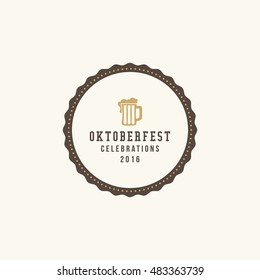 Cute Oktoberfest label
