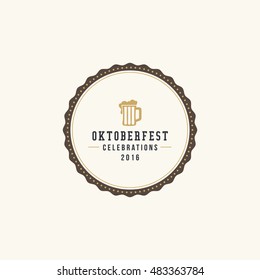 Cute Oktoberfest label