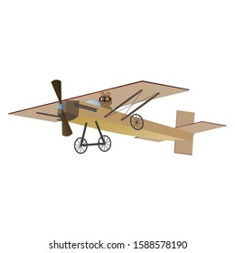 Cute old aircraft with bear pilot