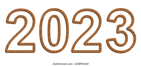 Cute old brown carpent kid toy bold numeral word mark form date antique decor concept. White abstract ancient child calendar merry xmas eve logo. Greet card delivery idea modern happy art style design