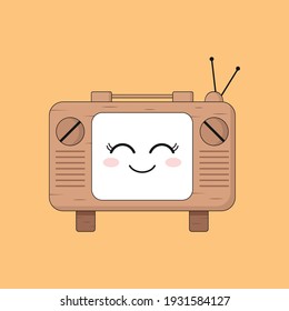 Estilo vectorial de la vieja caricatura de tv