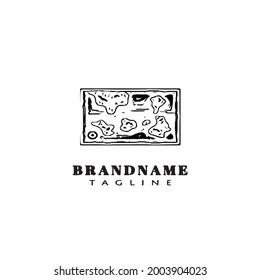 süße alte Vintage-Karte Logo-Cartoon Symbol moderne Vektorgrafik