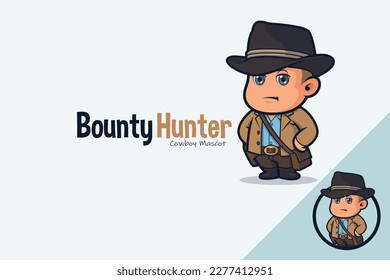 Cute Old West Bounty Hunter Mascot