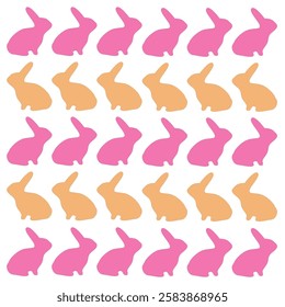 CUTE OLORFUL SPRING BUNNIES PATTERN VECTOR