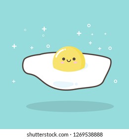 Cute omelette. Vector illustration.