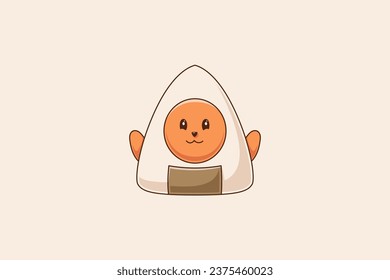 Cute Onigiri Character Design Illustration