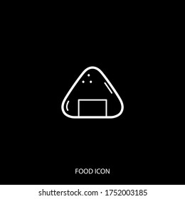 cute Onigiri icon isolated on background. Symbol, logo. Vector illustration