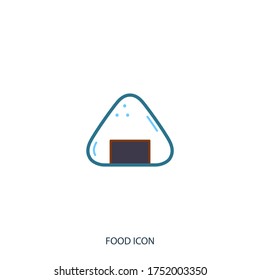 cute Onigiri icon isolated on background. Symbol, logo. Vector illustration