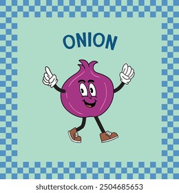 Cute Onion Cartoon Vector Icon flat Illustration Food Nature