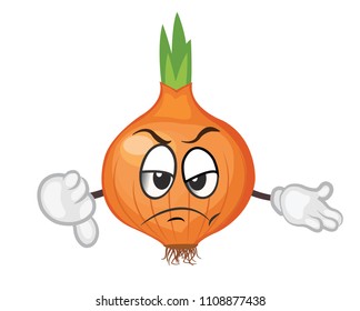 cute onion character. cartoon vector illustration