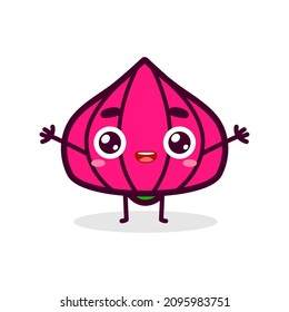 vector de ilustración de personaje de cebolla linda