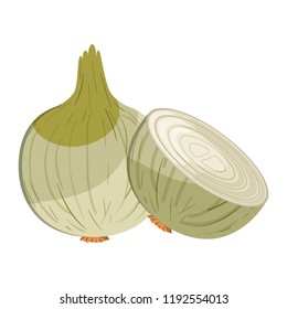 cute onion isolated icon