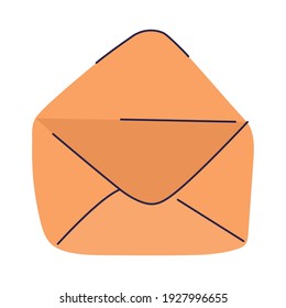 cute open envelope isolated icon