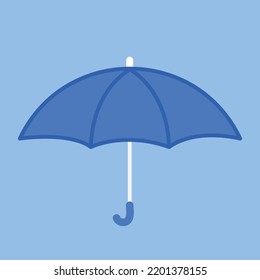 Cute open umbrella vector clipart. Concept of protection, safety or insurance.