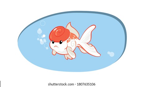 かわいいオランダ金魚 ベクターイラスト のベクター画像素材 ロイヤリティフリー Shutterstock