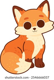 raposa de bebê laranja bonito sentado
