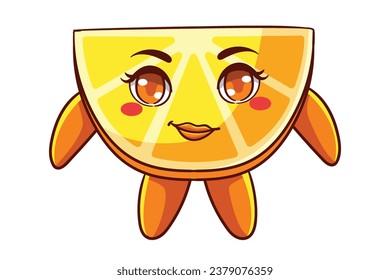 Cute Orange Cartoon Character Design