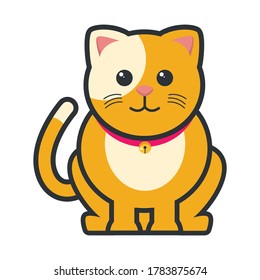 ilustración de gato naranja lindo - archivo vectorial