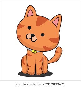 diseño simple del gato naranja lindo