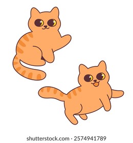 Cute Orange Cat vector illustration