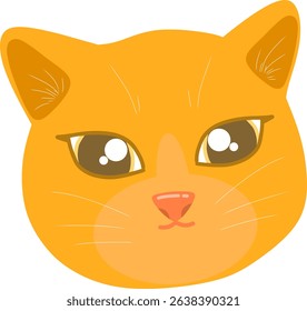 Cute orange cat wink sparkle