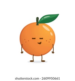Cute Orange Character, Fruit, Pastel, Soft, Colorful