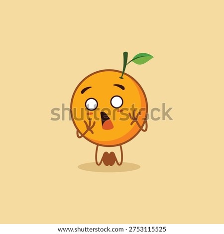 A cute Orange character panics when accused
