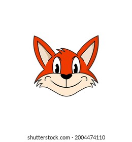 cute orange fox vector can be used for icon