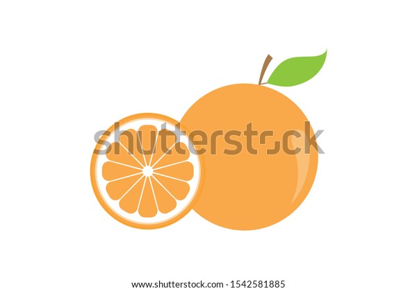 白い背景にかわいいオレンジの果実と緑の葉と半スライスのパターン スクリーンフルーツの背景にデザイン 健康な食品の壁紙 フラットアイコン ベクター画像 イラスト のベクター画像素材 ロイヤリティフリー 1542581885