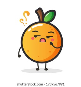 Cute orange fruit vector design
