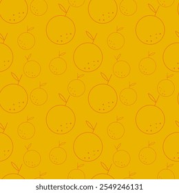 Diseño de Vector de fondo de patrón de frutas naranjas lindas. Verano sin patrón de fondo de frutas cítricas. Diseño moderno de moda para papel, cubierta, tela. Ilustración vectorial.