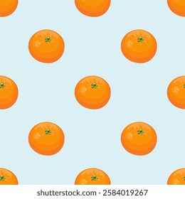 Cute orange fruits pattern background vector design