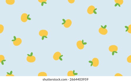 Cute orange fruits pattern background vector design
